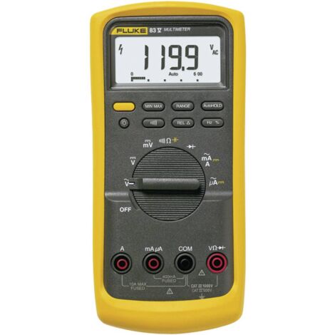 Fluke 83V/EUR Multimetro portatile digitale CAT III 1000 V, CAT IV 600 V Display (Counts): 6000
