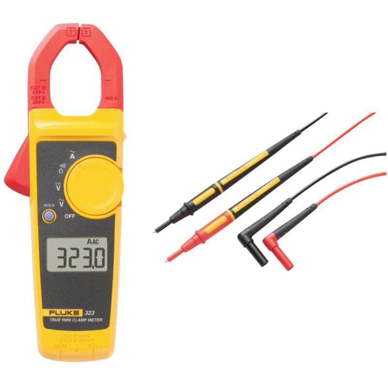 Image of Fluke - FLK-323/TL175 Pinza amperometrica, Multimetro portatile digitale cat iii 600 v, cat iv 300 v Display (Counts): 40