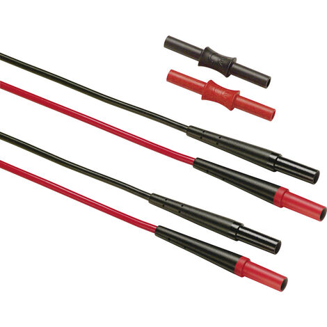 Fluke TL221 Sicherheits-Messleitungs-Set Lamellenstecker 4 mm Lamellenstecker 4 mm 1.50 m Schwarz, R