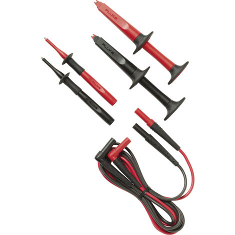 Fluke TL223-1 Sicherheits-Messleitungs-Set Lamellenstecker 4 mm Lamellenstecker 4 mm 1.50 m Schwarz,