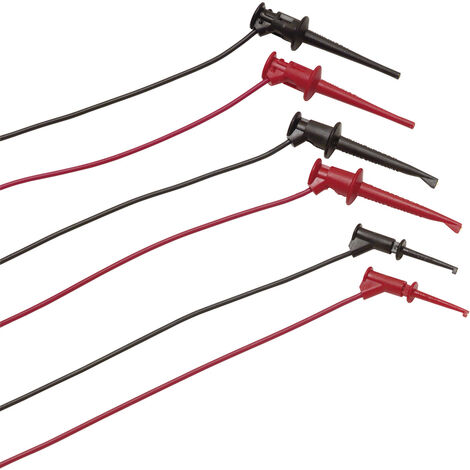 Fluke TL970 Messleitungs-Set Abgreifklemmen Bananenstecker 4 mm 0.90 m Rot, Schwarz 1 St.
