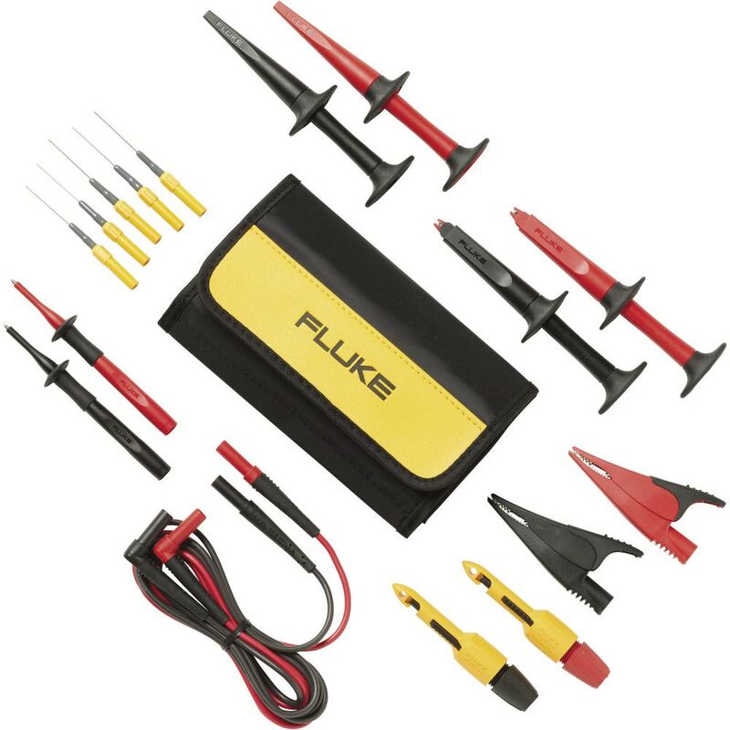 Image of TLK282-1 kit puntali di sicurezza [Spina a banana 4 mm - Spina a banana 4 mm] 1.50 m Nero, Rosso 1 pz. - Fluke