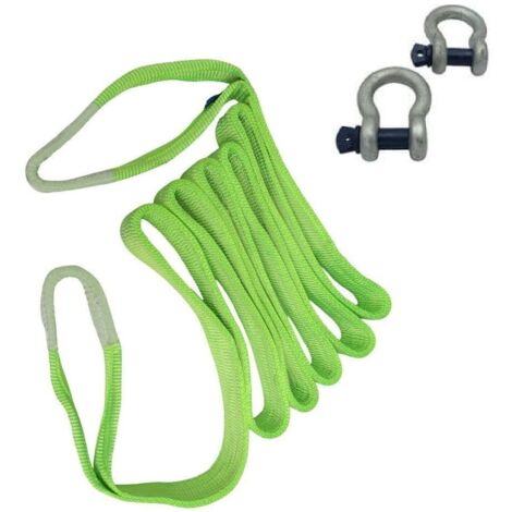 Fluorescent Webbing Recovery Towing Strap 28 Ton 6M (With Shackles)