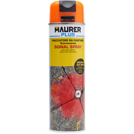Fluoreszierendes orange Leuchtspur-Lackspray 500 ml.
