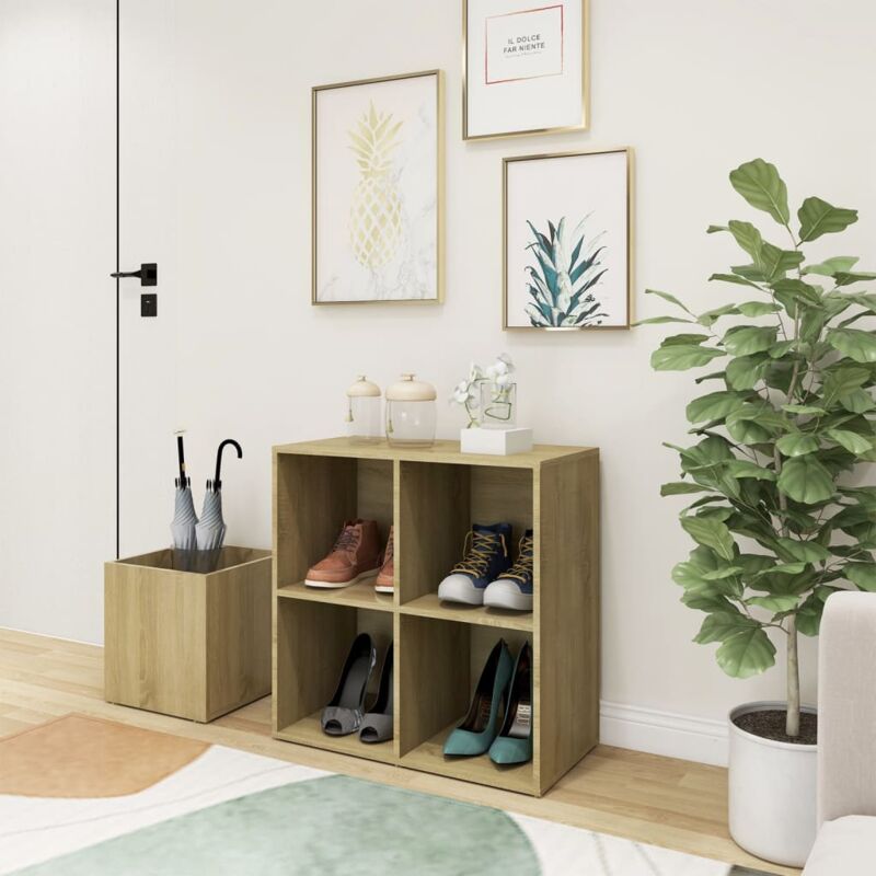 Flur-schuhschrank Sonoma Eiche 105x35, 5x70 Cm Holzwerkstoff - Vidaxl
