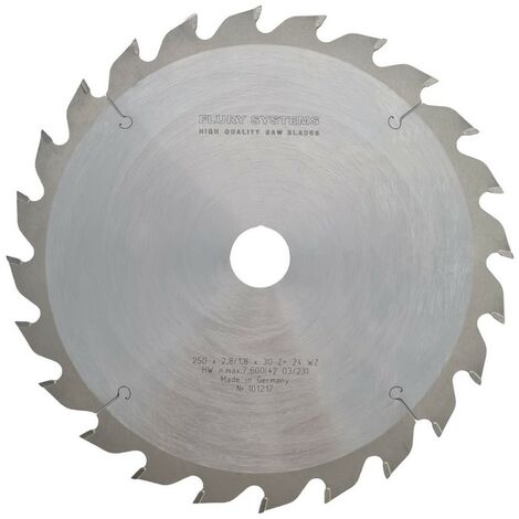 Flury Kreissägeblatt Unterflur Zugsäge Erika 85 Ec 250x2,8x1,8x30 Z24 WZ 101217