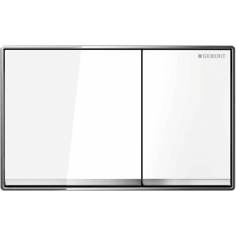 Geberit - Omega60 Dual Flush Plate White Glass