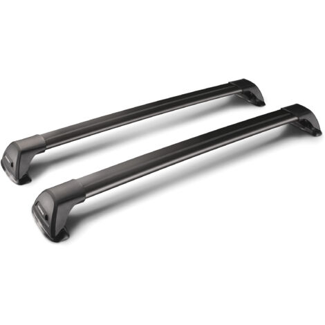 Flush Black Mixed, coppia barre portatutto telescopiche in alluminio - 90+95 cm