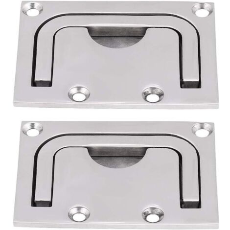 Flush Boat Hatch Locker, Pull Handle for Recessed Boat Hatch, Stainless Steel Cabinet Lift Pull Handle