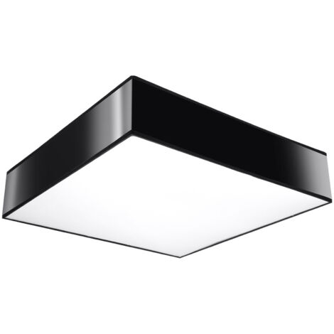 Flush Light Black 55cm E27 Bündig Hell Schwarz 55cm E27