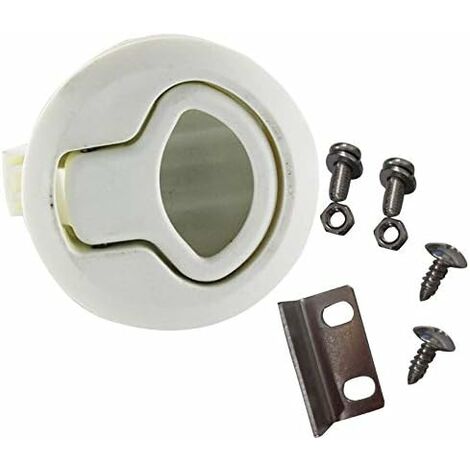 Flush Pull Latch, 61 mm/2,4 Zoll Marine Flush Pull Latch Round Ring Lock Bootsschrank Hardware für Luken Yachten Rvs Set von 4