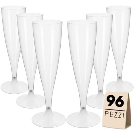 MAURY'S FLUTE SET 96 PZ IN PLASTICA TRASPARENTE IN CONFEZIONE DA 6 PEZZI L'UNO