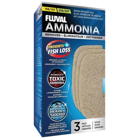 Fluval 107/207 Almohadilla elimina l'ammoniaca 3 unitМК