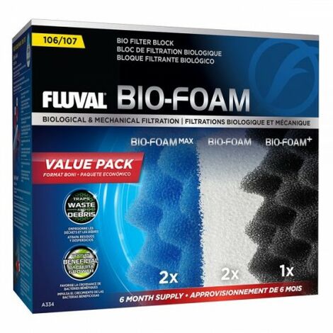 Fluval 107 Bio-Foam-Pack 6 Monate