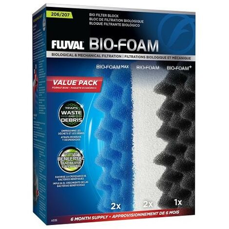 Fluval 207 Bio-Foam Pack 6 Monate