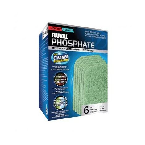 Fluval 307/407 Pad limine le phosphate 6 UDS