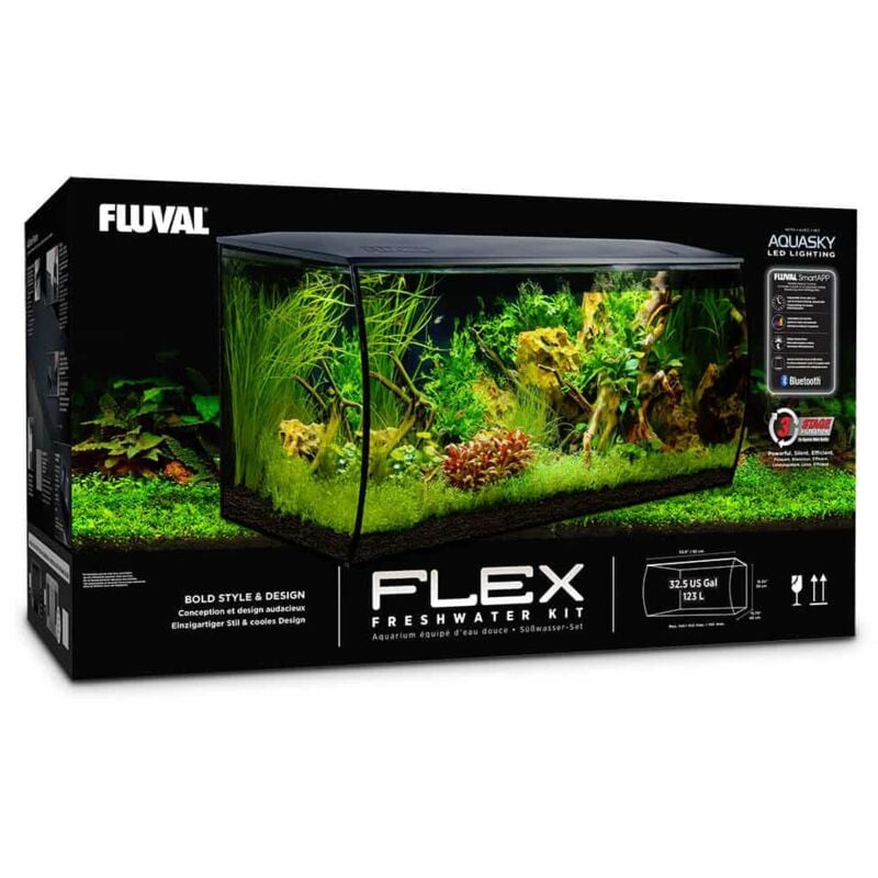 

flex kit acuario 123 l, negro - Fluval