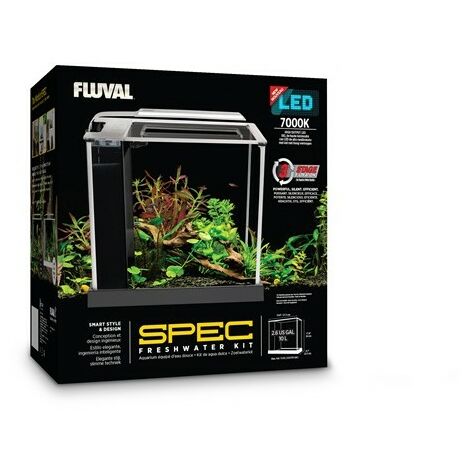 Fluval Spec Nano Aquario Negro, 10L
