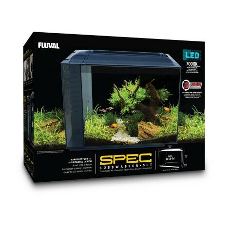 Fluval Spec Nano Aquario Negro, 60l