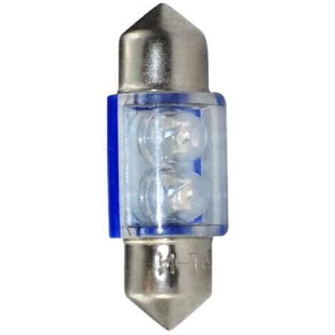 FLUX 2 ampoules navettes a LED - Bleues - 31mm - 12V - 0.25W