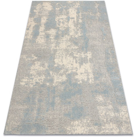 FLUX 461.2.AE500 wool carpet OSTA - Abstraction, structural, loft cream / blue beige 160x230 cm