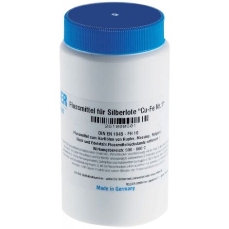 Flux de brasures argent . CuFe n ° 1" , DIN EN 1045 - FH 10 - 100 grs