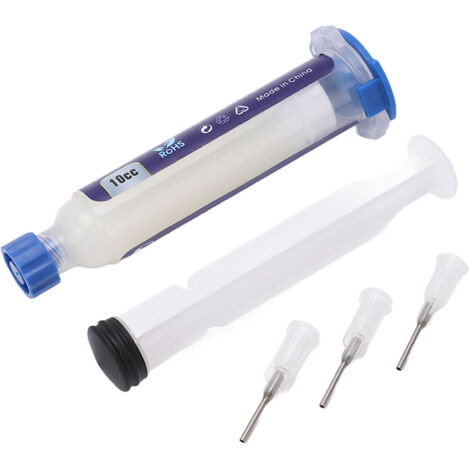 Flux de soudure sans plomb, pâte à braser électronique, résidu minimal, 10cc pour réparation et maintenance.