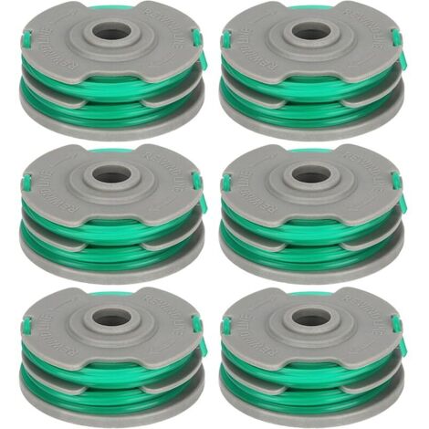 FLY021 599431790 Lot de 6 bobines de fil compatibles avec Flymo Contour 500 XT, Power Trim 500 XT, Mini Trim Auto ST/XT/Plus XT, Mini Trim Contour XT, Longueur 11 m Ø 1,5 mm