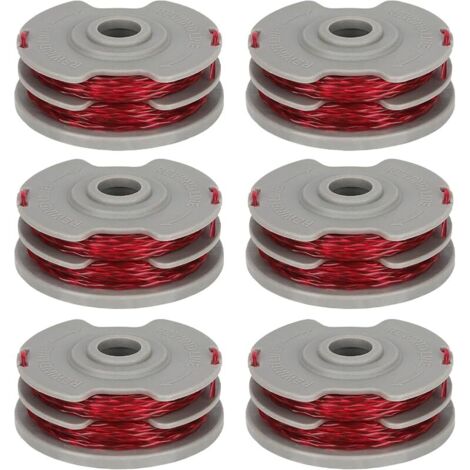 FLY021 599431790 Lot de 6 bobines de fil compatibles avec Flymo Contour 500 XT, Power Trim 500 XT, Mini Trim Auto ST/XT/Plus XT, Mini Trim Contour XT, Longueur 11 m Ø 1,5 mm