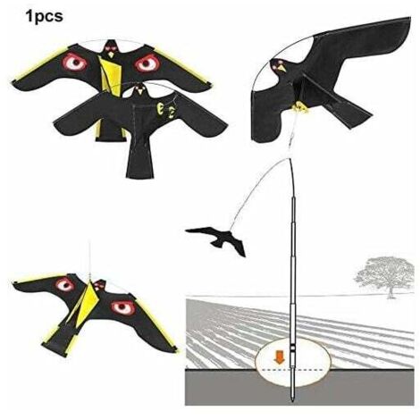 Flying Hawk bird scarer: repellent kite to protect home garden and yard - farmhouse decoration