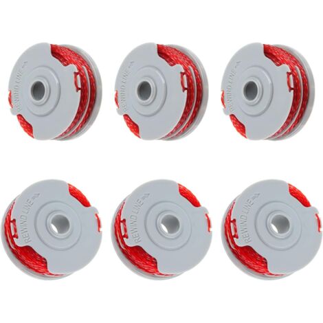 Flymo FLY021 Lot de 6 bobines fil double 0,2 cm 4,9 m F016800385 compatible avec Contour 500 XT, Power Trim Mini Auto ST/XT/Plus (6 bobines)