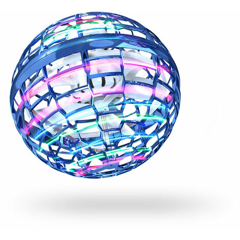 AUTRES FLYNOVA Flying Ball, Boule Volante Spinner Volant pour Rotation à 360 ° avec des Lumières RGB LED Flying Orb Magic Ball Boomerang pour Enfants et Adultes (Bleu)