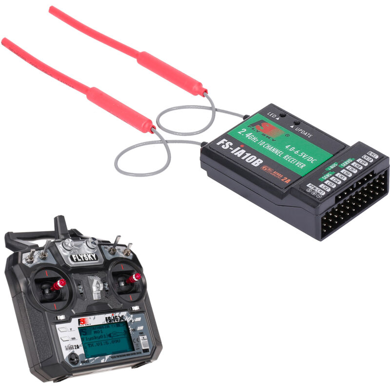 Flysky FS-i6X 2,4 GHz 10CH AFHDS 2A Transmetteur RC avec récepteur FS-iA10B pour Drone RC Avion Hélicoptère
