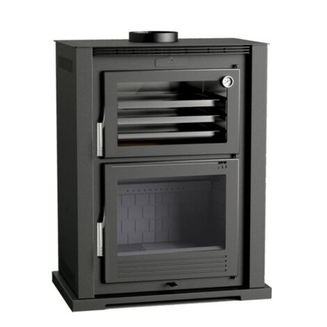 FM Horno de leña acero HL-100 11kW con puerta en hierro