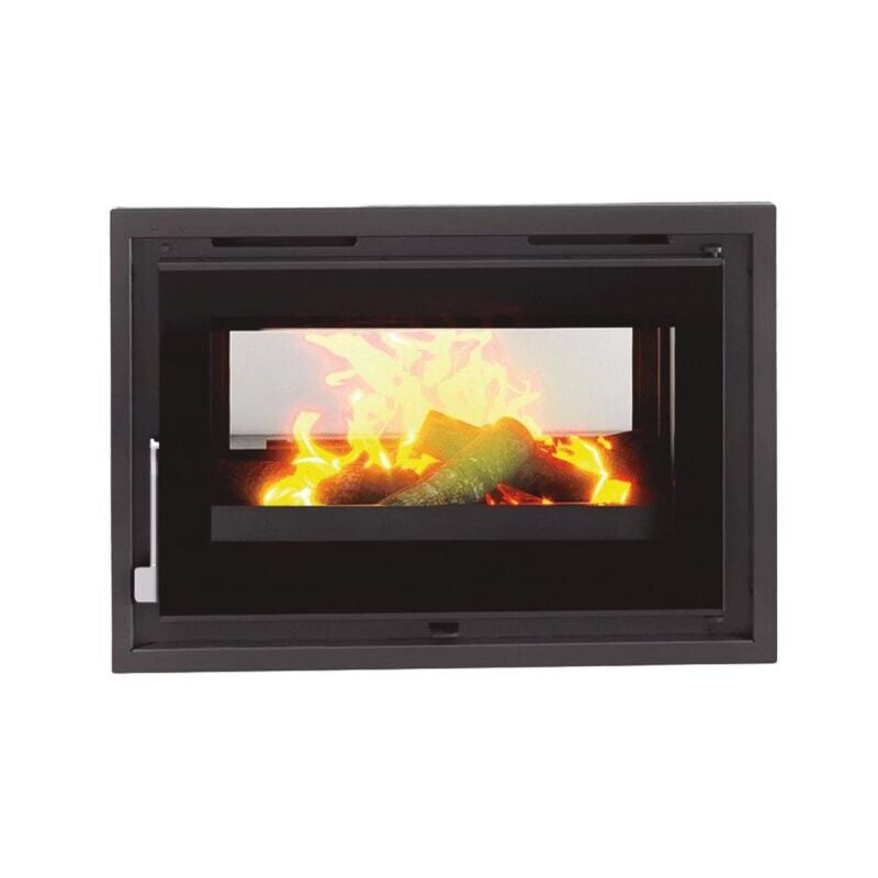 Fm Calefaccion - Insert à bois double face ventilé - firematic Suna 12.8 kW Foyer en vermiculite - Porte fonte - avec vitre sérigraphiée