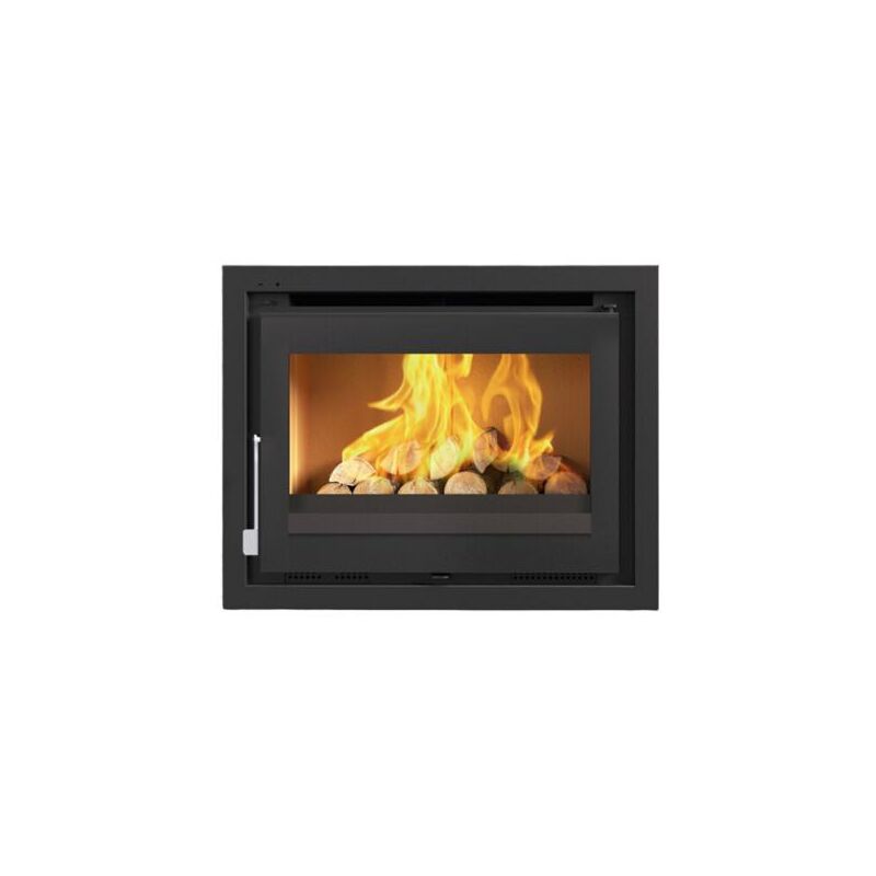 Fm Biomasa - Insert à bois ventilé - firematic Hona 12.8 kW Foyer en vermiculite - Porte fonte - avec vitre sérigraphiée