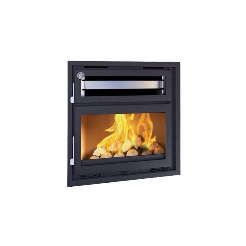 Fm Biomasa - Insert à bois avec four - firematic Ohio 12.8 kW Avec kit ventilation