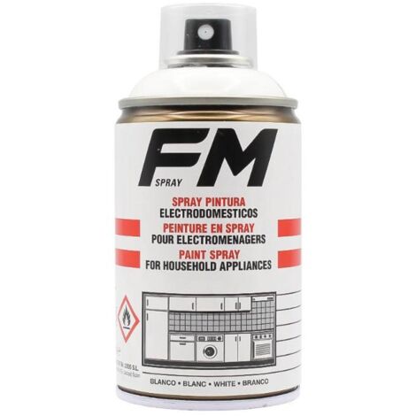 FM pintura blanco electrod. spray 250 ml , Pintura blanca para electrodomésticos en spray FM Indicada especialmente para restaurar aparatos electrodomésticos y otros objetos me