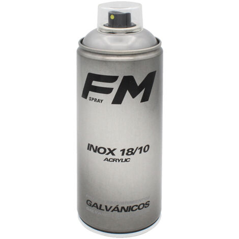 FM pintura spray acero inox 18/10 400ml bote , Pintura en spray acero inoxidable FM Indicado preferentemente para aplicar sobre acero inoxidable Dado su alto contenido en c