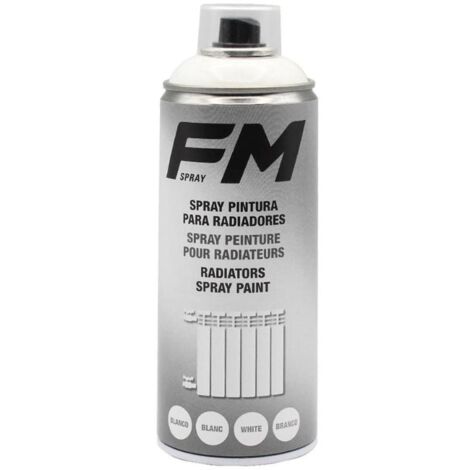 FM pintura spray blanco radiadores 400ml bote , Pintura en spray para radiadores FM Indicada para el pintado de radiadores de calefacción de hierro o aluminio, acabado blanco b