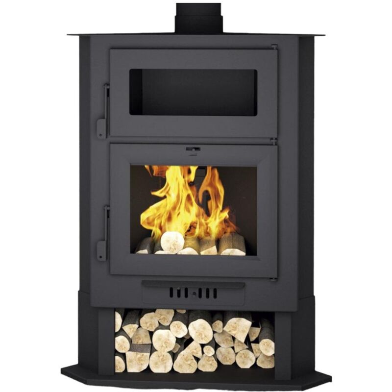 Fm Biomasa - Poêle à bois d'angle avec four - firematic Memphis 11.2 kW