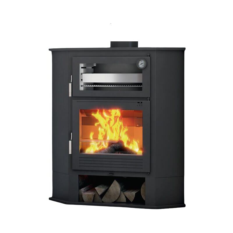 Poêle à bois d'angle avec four - FIREMATIC Akron 9.5 kW