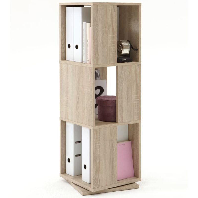 

FMD Armario archivador giratorio abierto color roble 34x34x108 cm - Beige