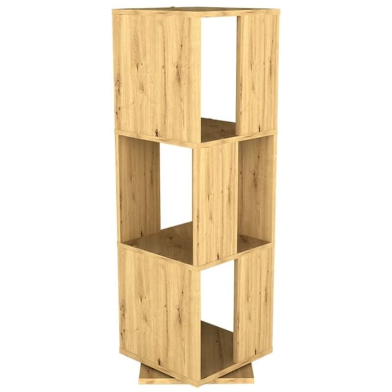 

FMD Armario archivador giratorio abierto roble antiguo 34x34x107 cm - Beige