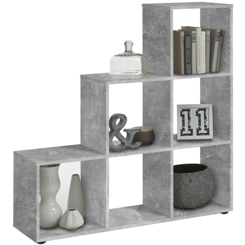 

FMD Estantería/divisor de espacios con 6 compartimentos gris hormigón - Gris
