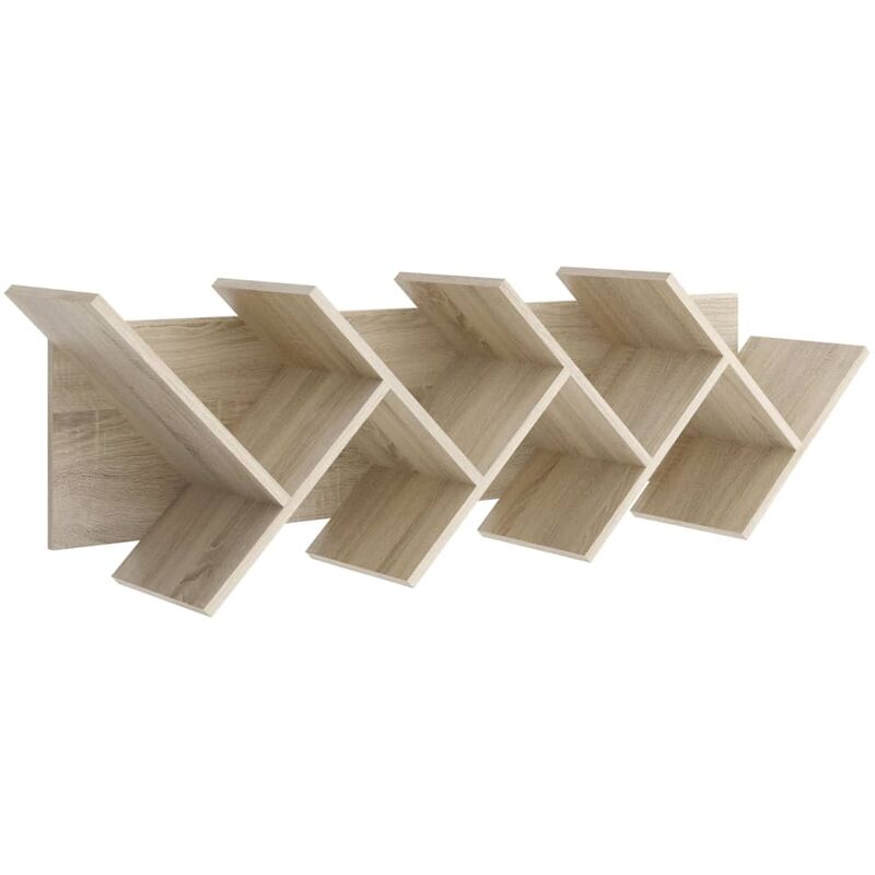 

FMD Estantería geométrica para pared color roble - Crema