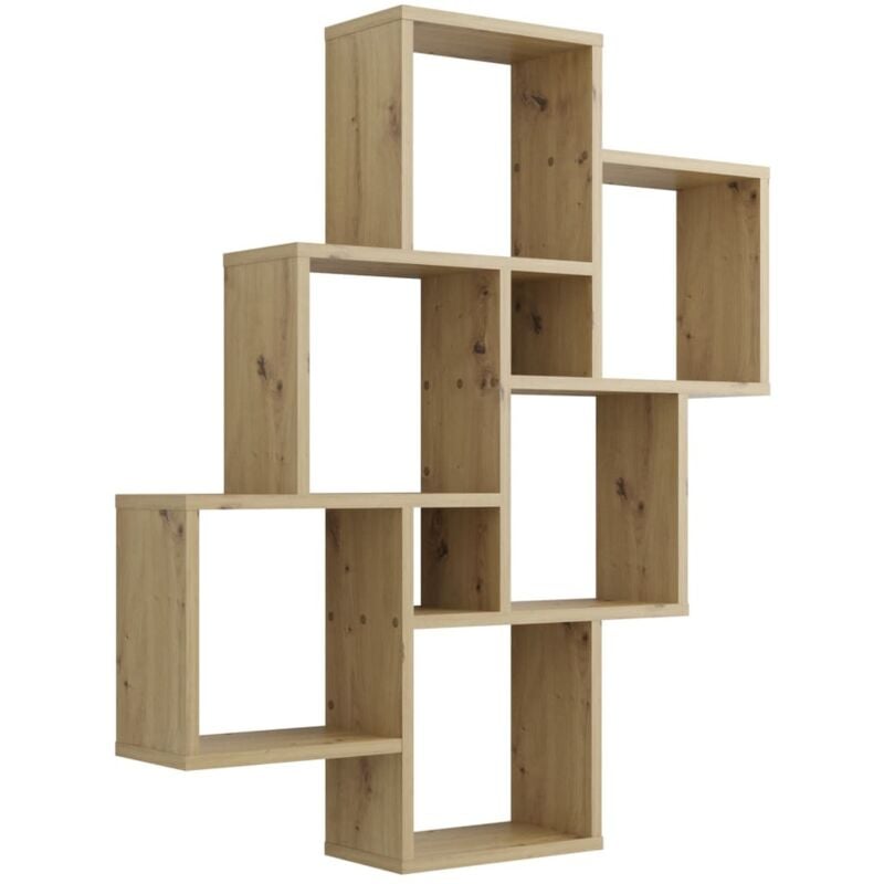 FMD - Etagère design 81,2x15,7x94,3 cm chêne - becky