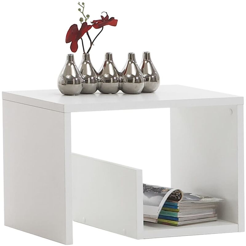 

FMD Mesa de centro 2 en 1 blanca 59,1x35,8x37,8 cm