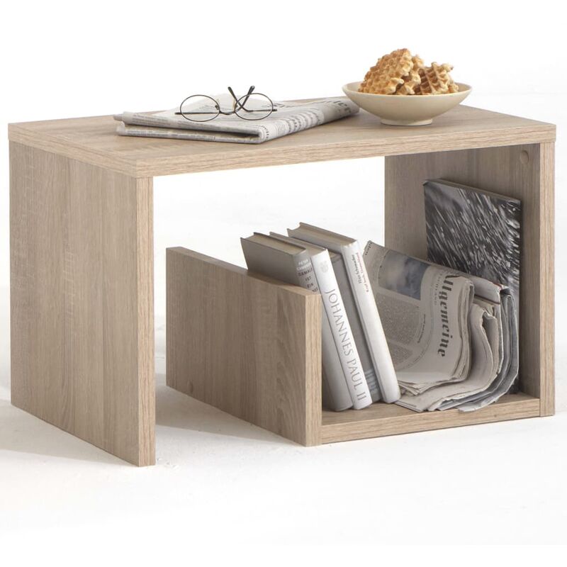 

FMD Mesa de centro 2 en 1 color roble 59x36x38 cm