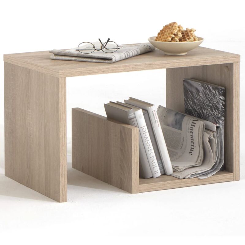 

FMD Mesa de Centro 2 en 1 Color Roble - Marrón